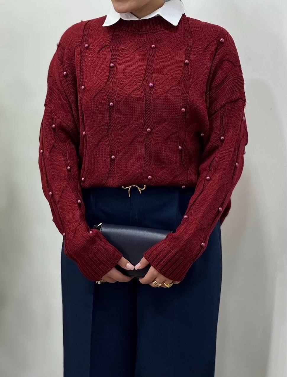 بافت مروارید دوزی سایز فری (۳۸/۴۶)