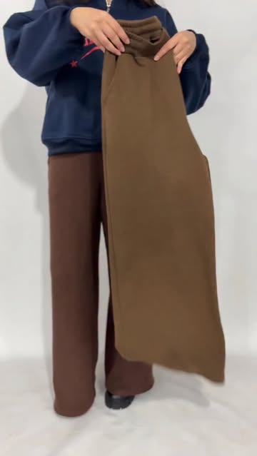 شلوار نیم بگ ریزش دار جنس کجراه پاییزه وارداتی سایز فری ۳۸/۵۰